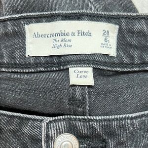 Abercrombie & Fitch Curve Love High Rise Jeans in Dark Gray